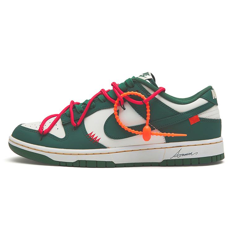 

Nike Кроссовки для скейтбординга Dunk, износостойкие, низкие, мужские, белые, зеленые