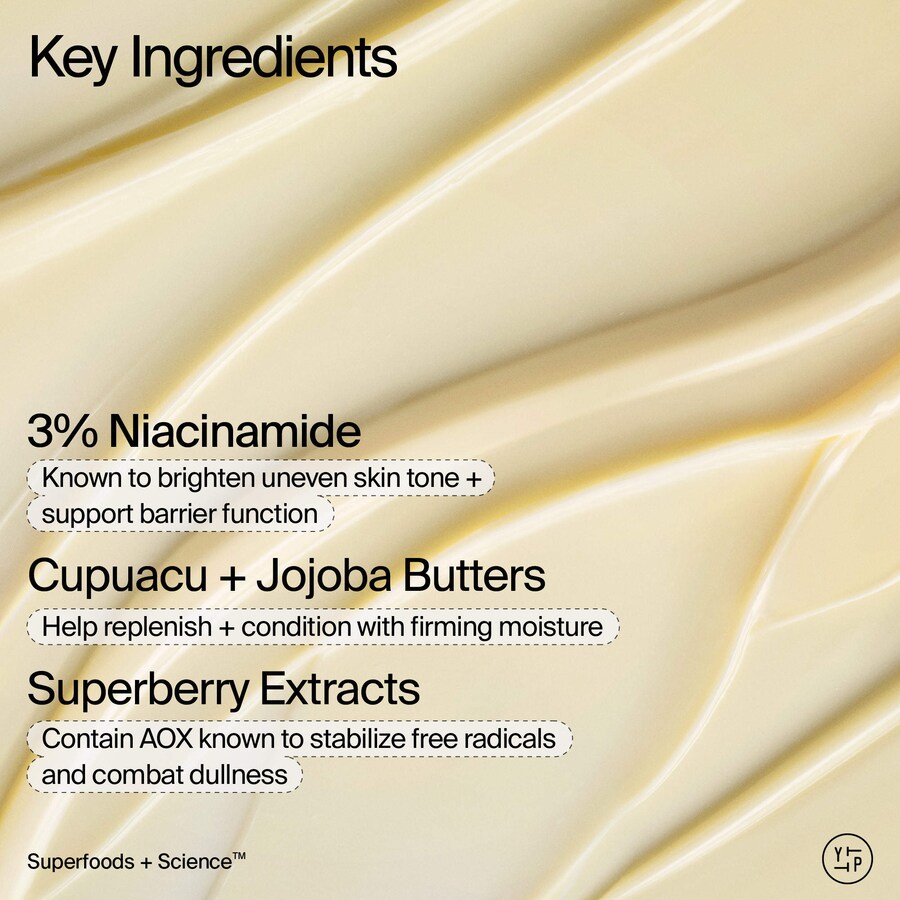 Крем для тела Superberry Firm + Glow Dream с ниацинамидом, гиалуроновой кислотой и антиоксидантами. Youth To The People, 8 oz/226 g — фото 3