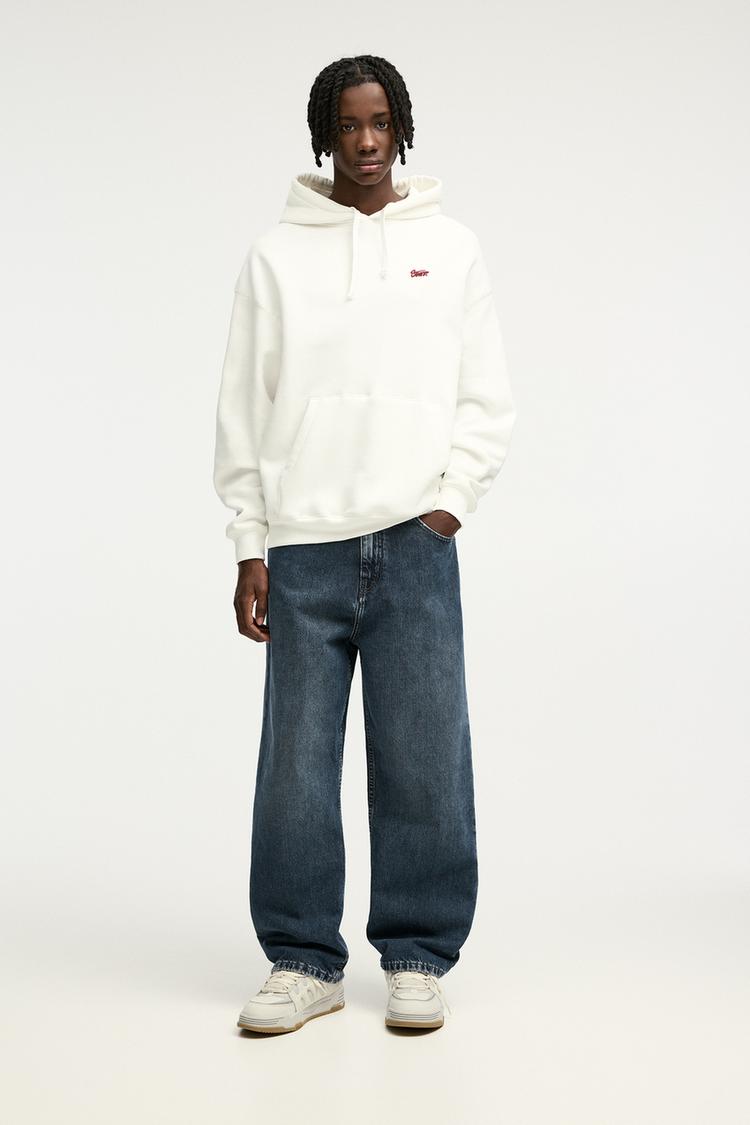 

Свободные мешковатые джинсы Pull And Bear, синий