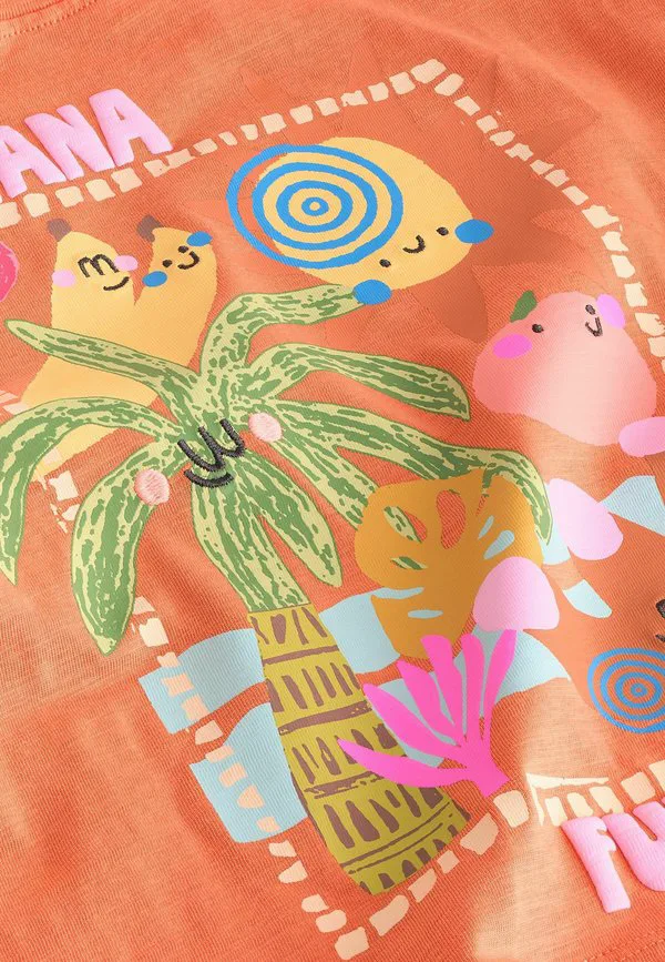 Футболка с коротким рукавом и принтом, стандартного кроя. Next, Orange Palm Tree — фото 4