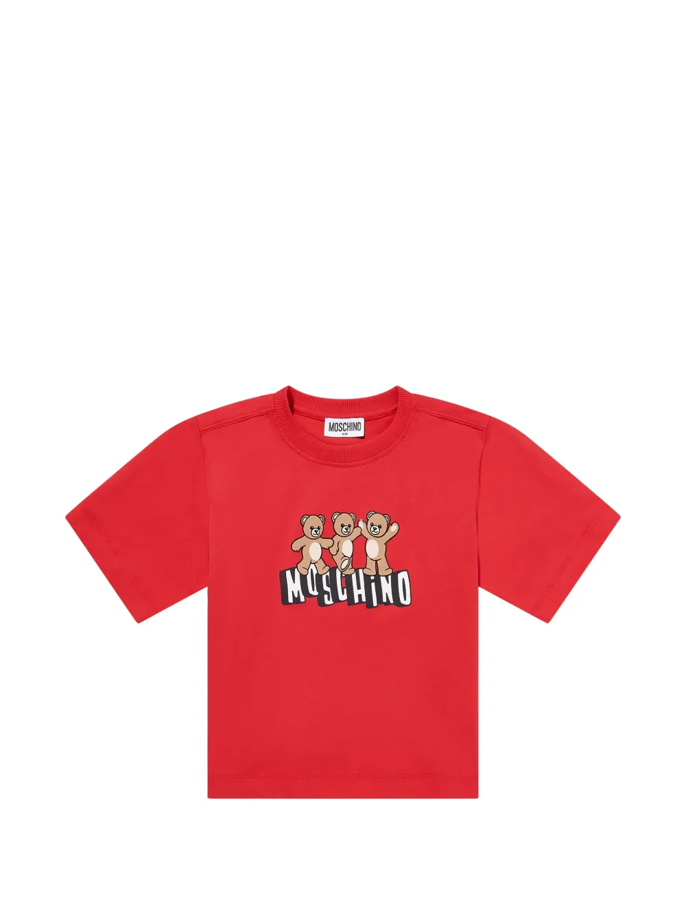 

Футболка с принтом "Тедди" Moschino Kids, красный