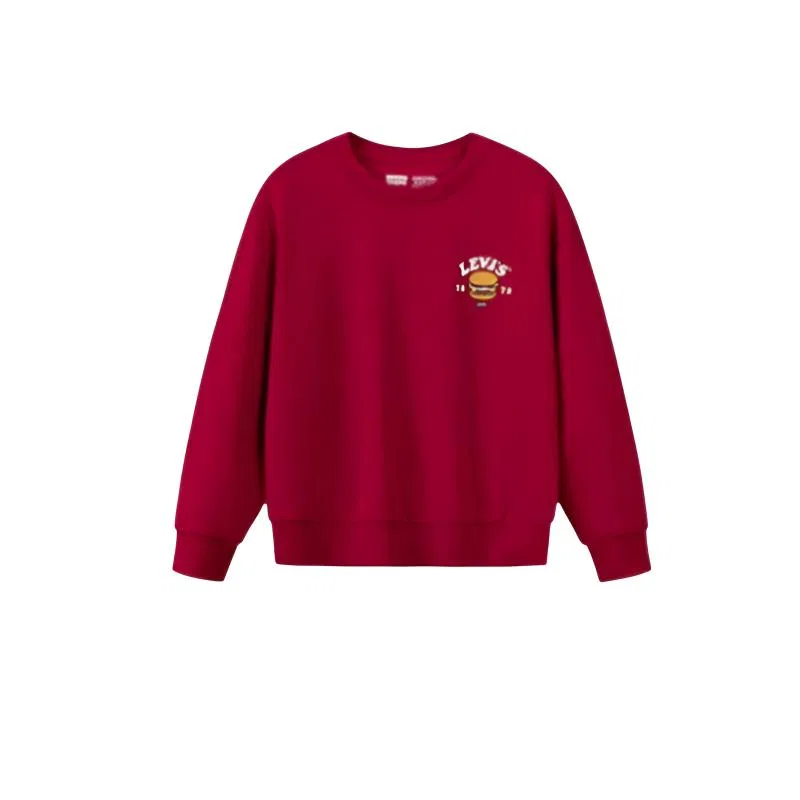 Детский свитшот с круглым вырезом Levis, Candy White[Winter Fleece-Lined] — фото 4