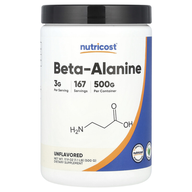 

Nutricost, Бета-аланин, без добавок, 500 г (17,9 унции)