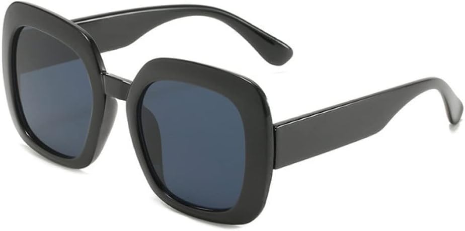 

Большие солнцезащитные очки для женщин в стиле ретро, ​​градиентные очки конфетных цветов, мужские солнцезащитные очки с защитой от УФ-излучения UV400 и блестками LANGSER, Black Gray