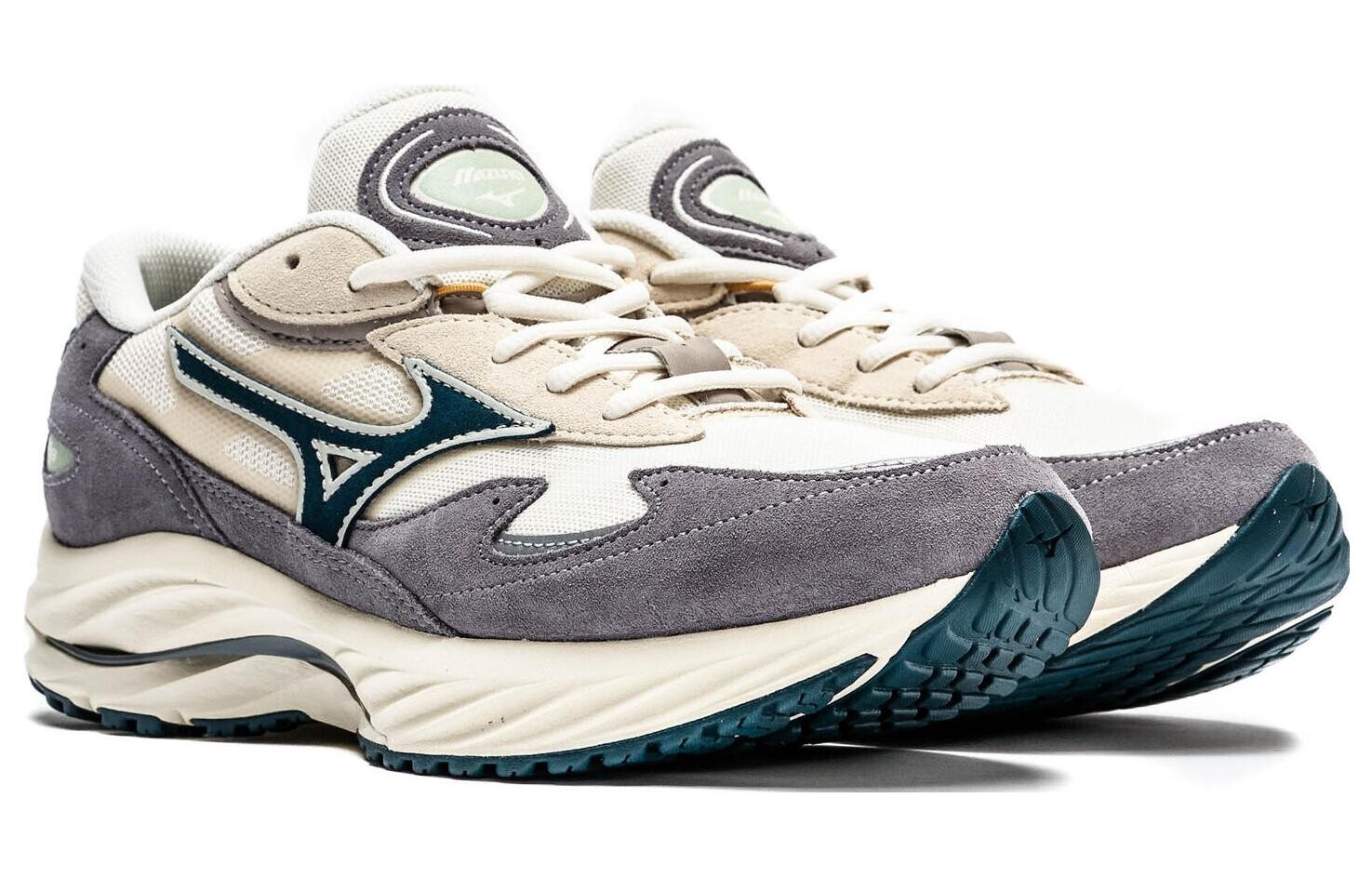 

Кроссовки Wave Rider Beta 'Pristine Moonlight Ocean' Mizuno, бежевый/серый