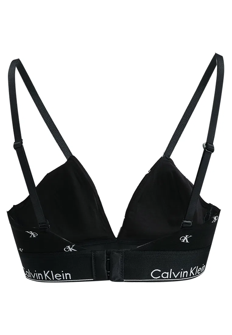 Бюстгальтер-бралетт треугольный, на тонкой подкладке, Calvin Klein, черный — фото 2