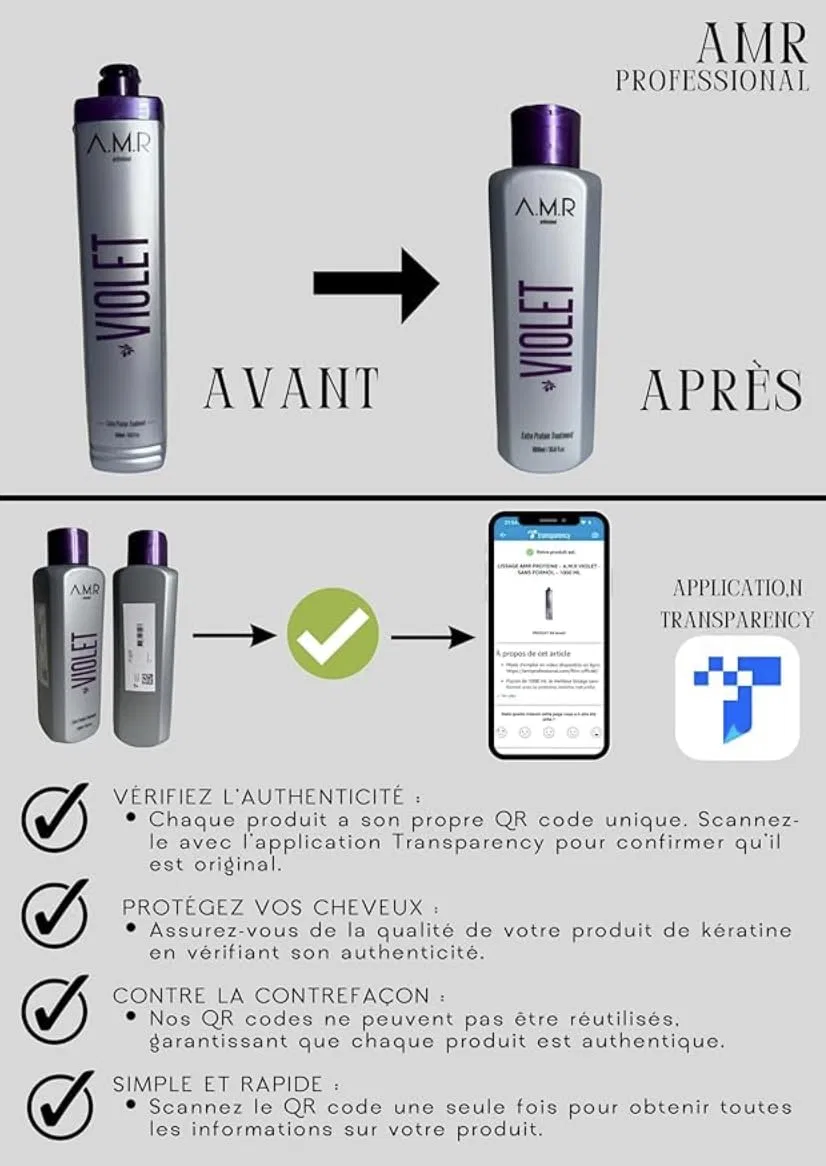 Профессиональный протеиновый разглаживающий состав AMR Professional Purple A.M.R Professional — фото 3