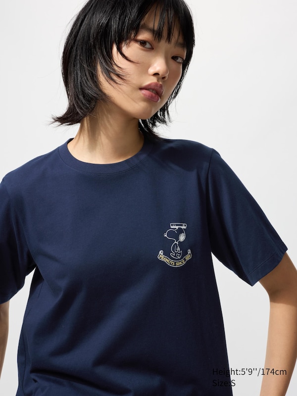 Футболка UT с графикой Peanuts Uniqlo, 69 navy — фото 2
