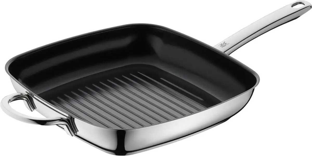 

Сковорода-гриль WMF "Durado", нержавеющая сталь Cromargan 18/10, 28 x 28 см, антипригарное покрытие, индукционная индукция Ø 28 см + высота 5,3 см, цвет edelstahlfarben/schwarz
