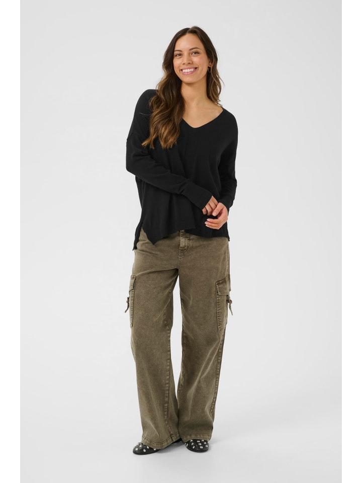 

Cream Вязаный свитер CRDela свободного кроя, цвет черный