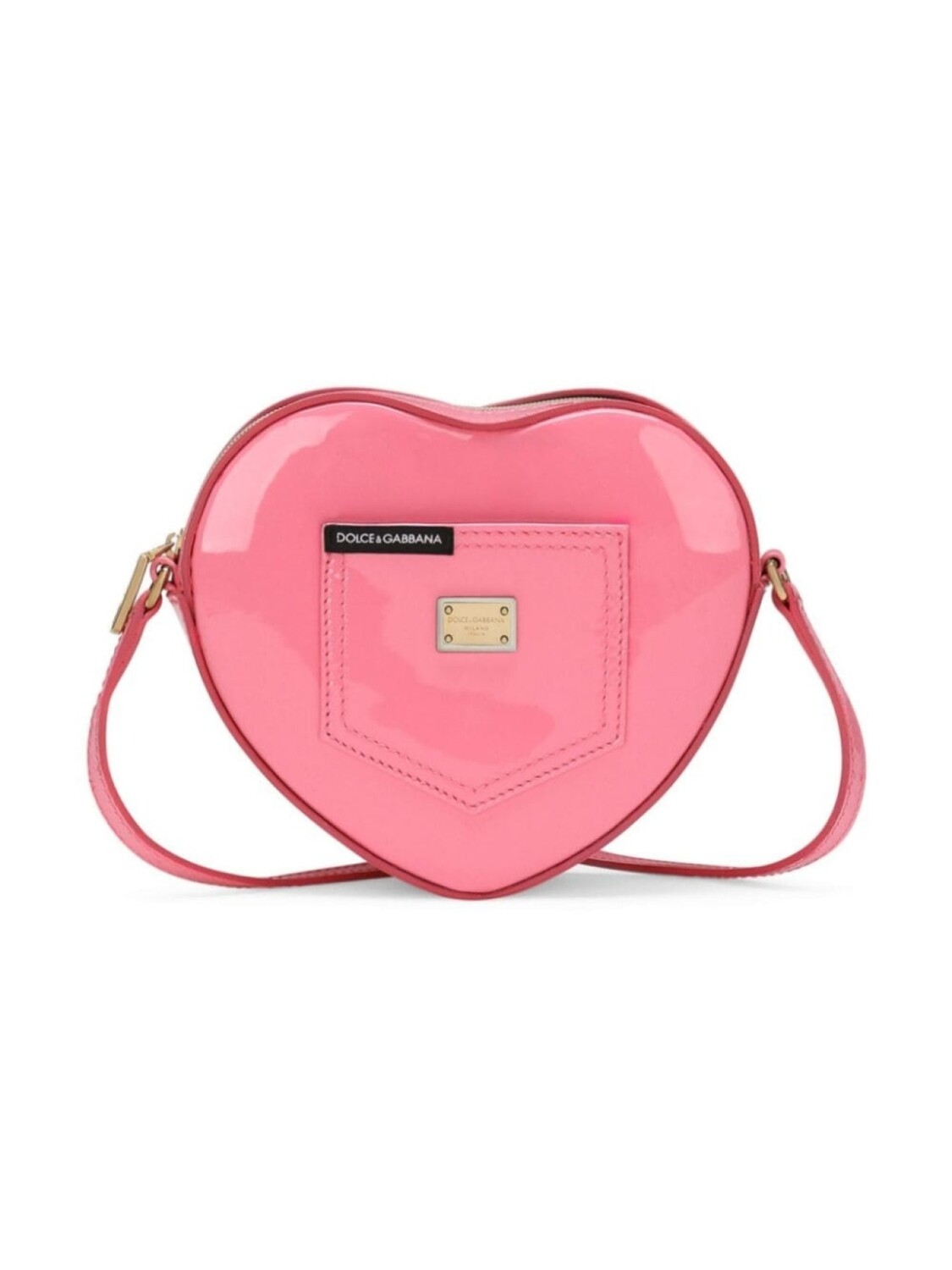 

Dolce & Gabbana лакированная сумка на плечо Heart, розовый
