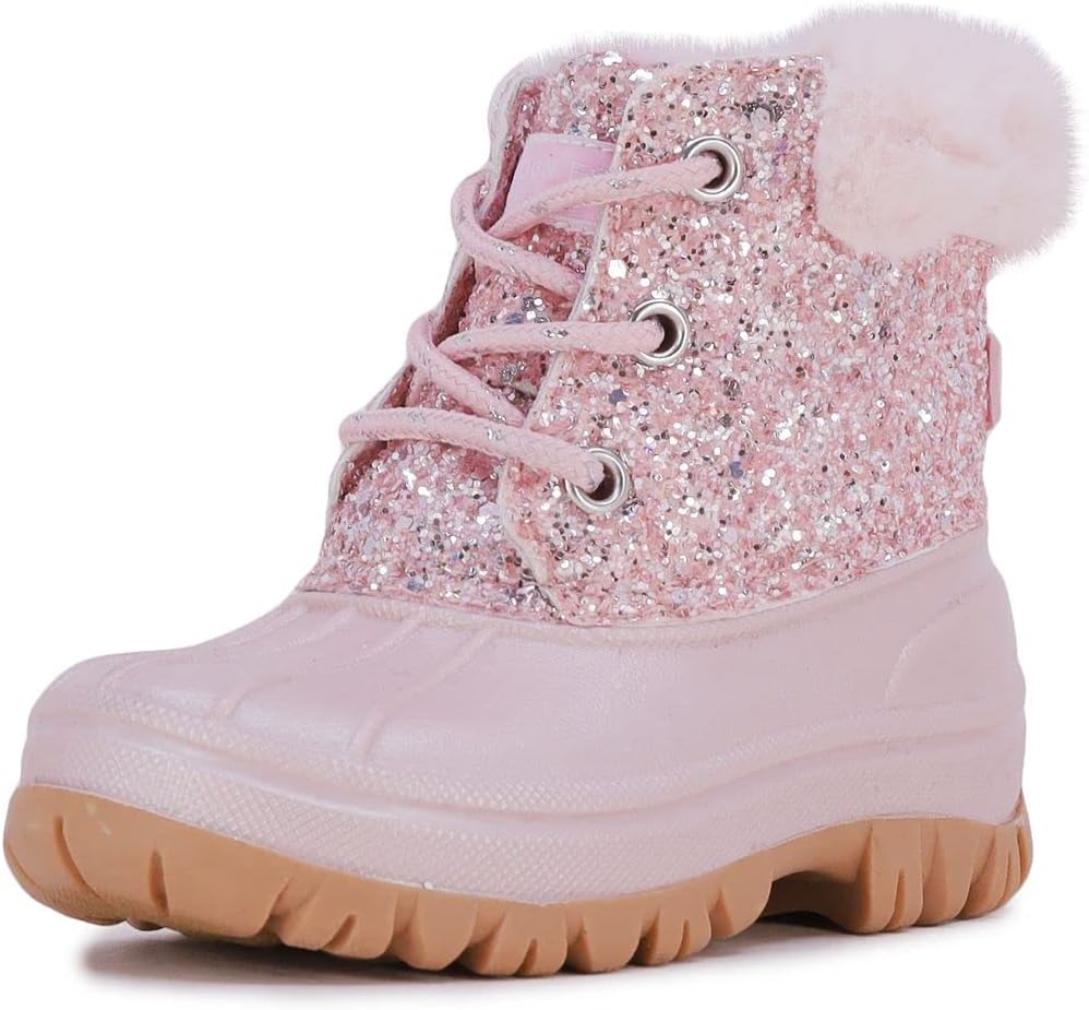 

Зимние сапожки для девочек LONDON FOG Toddler Tadley, утепленные, для холодной погоды, модные снежные сапоги, розовый