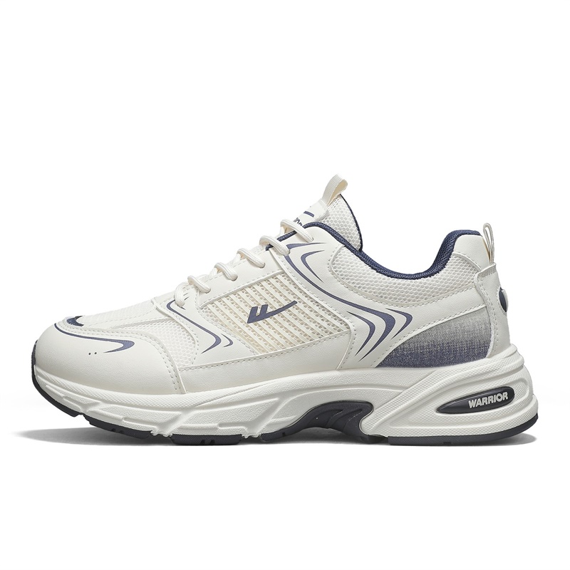 

Мужские повседневные кроссовки Low top с абразивостойкой поддержкой баланса WARRIOR, бежевый темно-синий