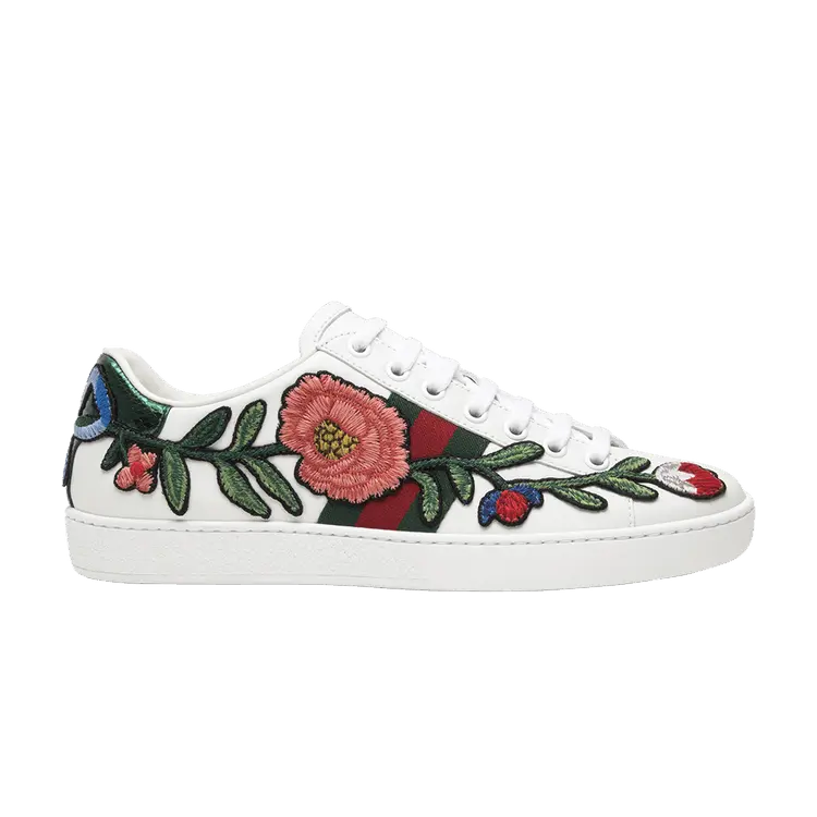 Кроссовки Gucci Gucci Wmns Ace Embroidered 'Floral', белый