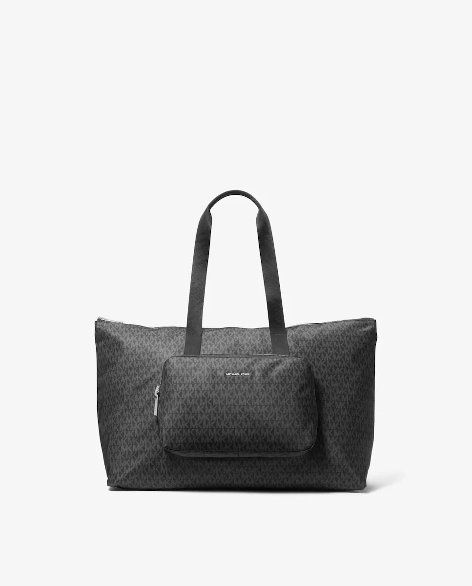 

Большая сумка-тоут Tanner с принтом логотипов Michael Michael Kors, черный