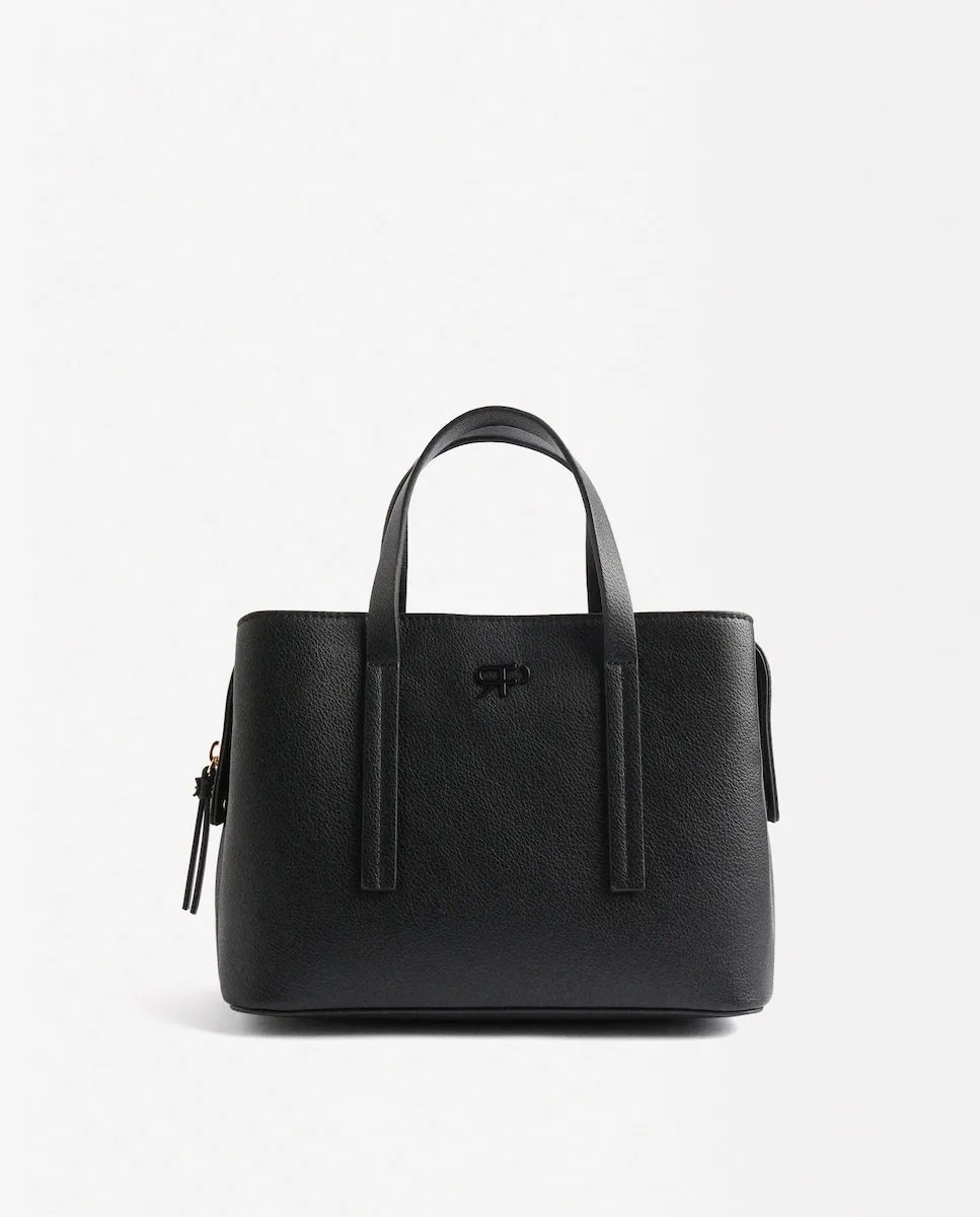 

Сумка-шоппер, конвертируемая в кроссбоди, с застежкой на молнии в однотонном стиле Parfois, черный