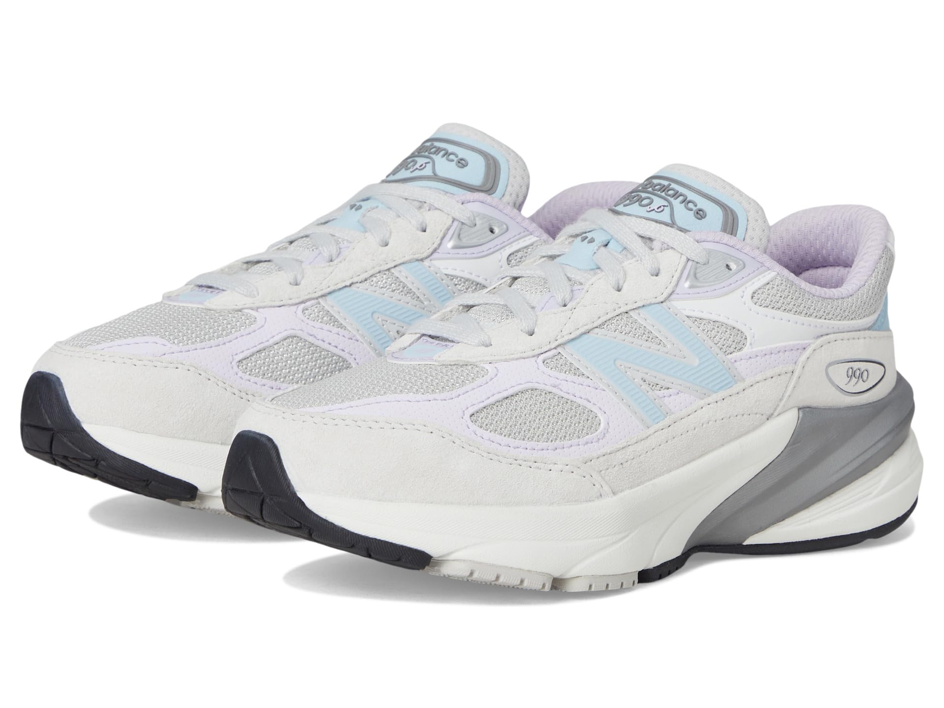 

Кроссовки New Balance Kids FuelCell 990V6, цвет Grey Matter/Bright Lavender
