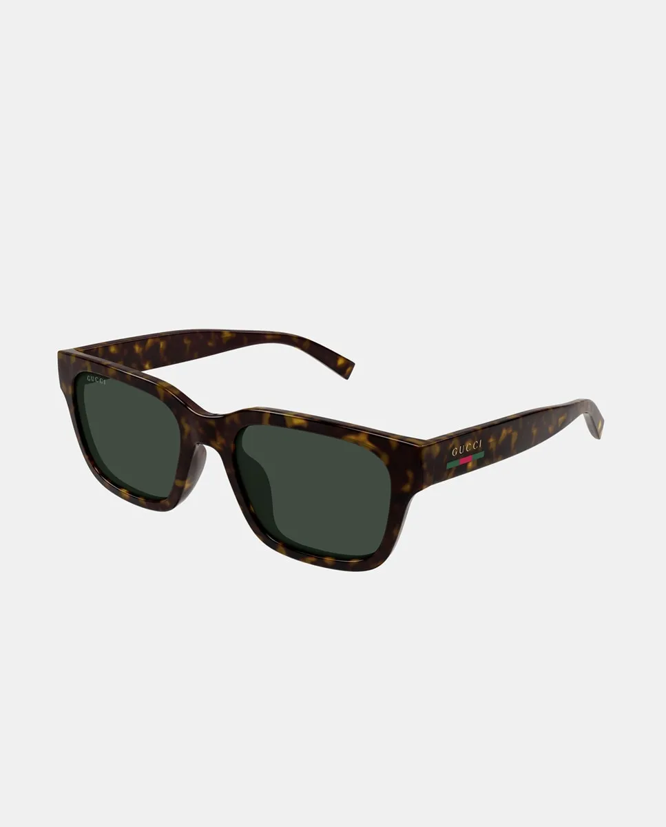 

Прямоугольные литые мужские солнцезащитные очки Gucci, коричневый