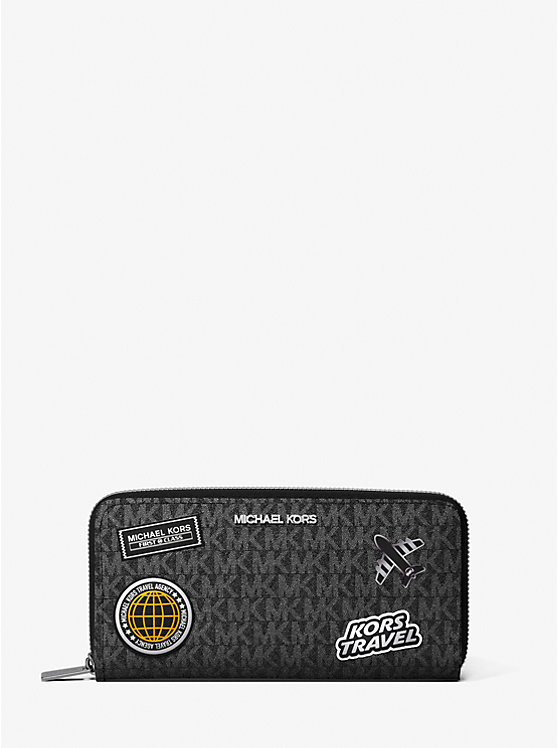 

Кошелек с застежкой-молнией и логотипом Cooper Michael Kors, черный