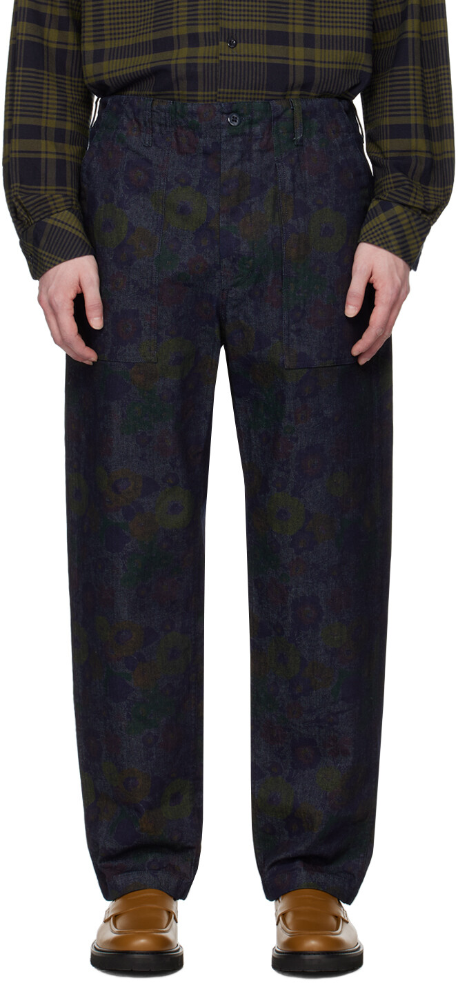

Джинсы цвета индиго с кулиской Engineered Garments