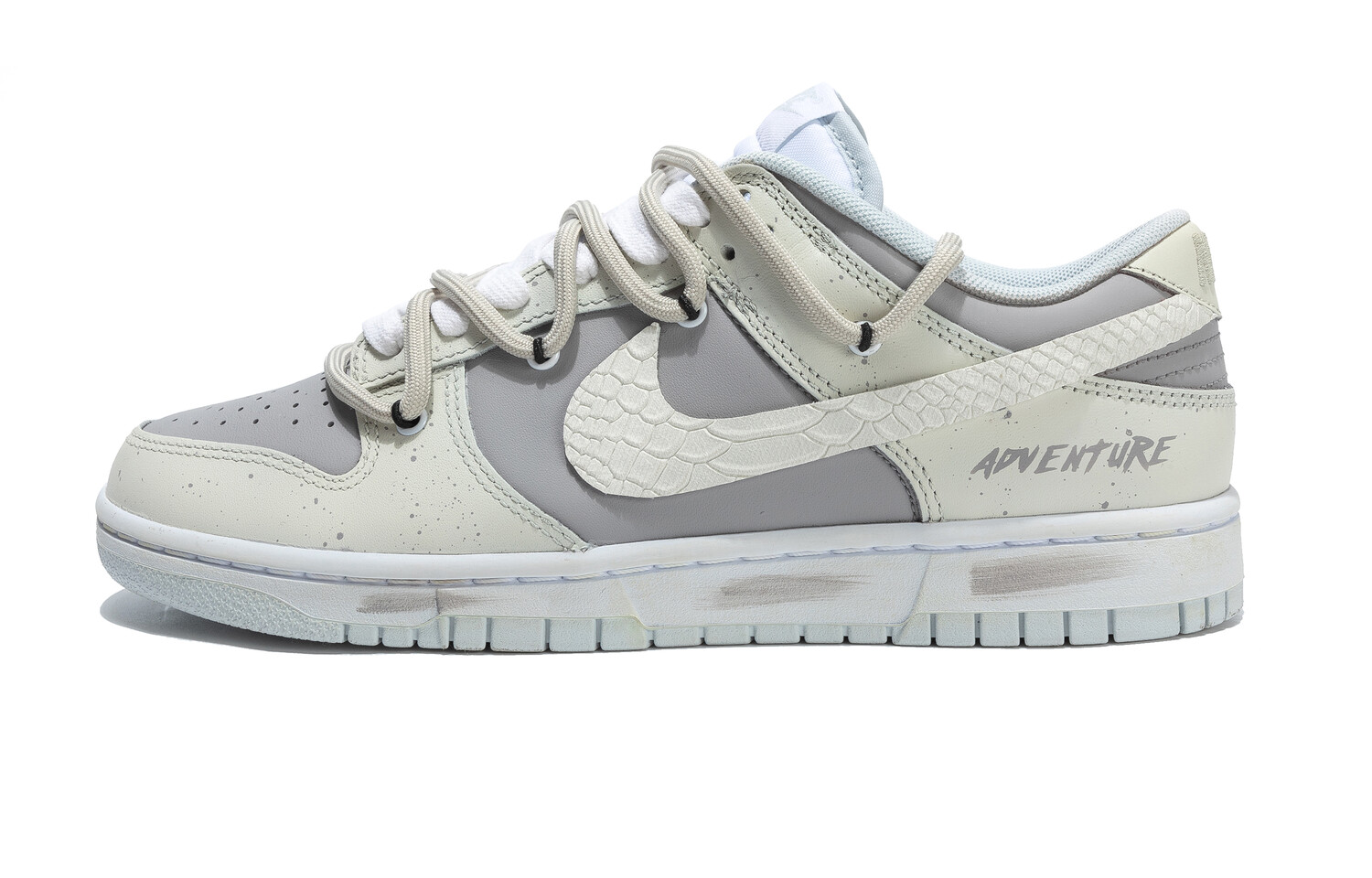 

Кроссовки Nike Dunk Skateboarding Shoes Unisex Low-top Grey/white, серый/белый