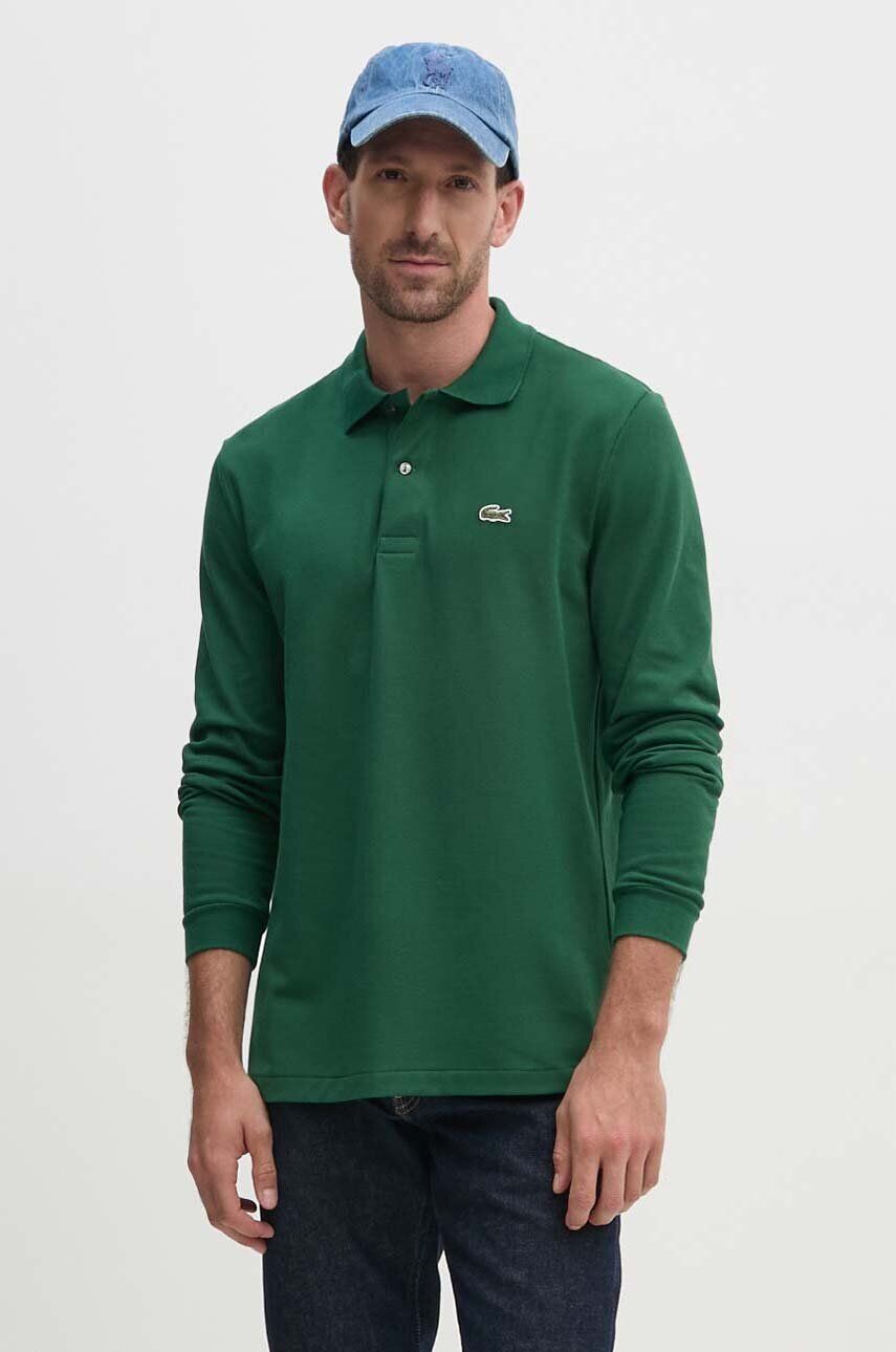 Хлопковый топ Lacoste с длинными рукавами L1312 132, зеленый — фото 2