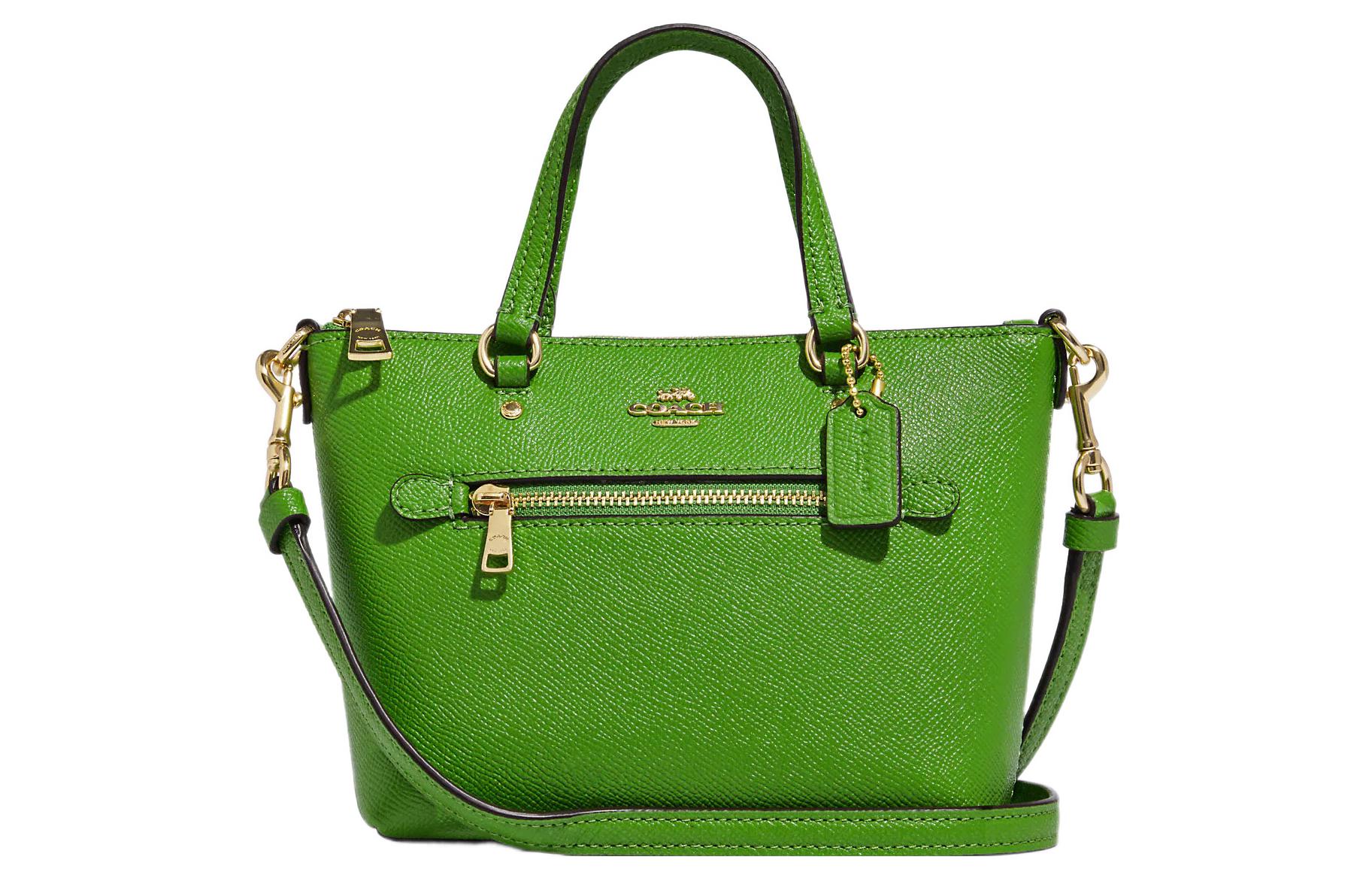 

COACH Сумка Gallery Leather на одно плечо, сумка через плечо Trumpets, женская, зеленая