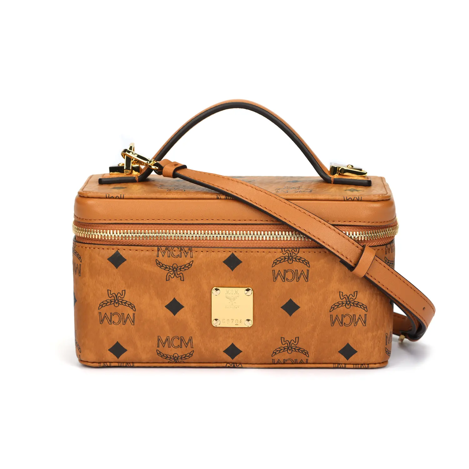 

MCM Кожаная косметичка Сумка через плечо Сумка кроссбоди Женская коричневая сумка