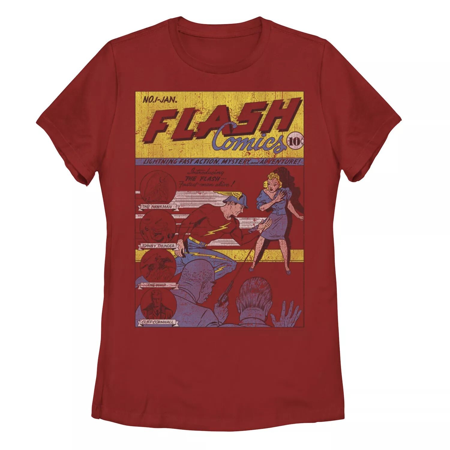 

Детская футболка с обложкой комиксов The Flash в стиле ретро DC Comics