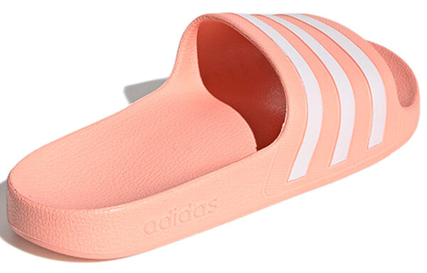 Тапочки adilette pink and white aqua Adidas, розовый — фото 4