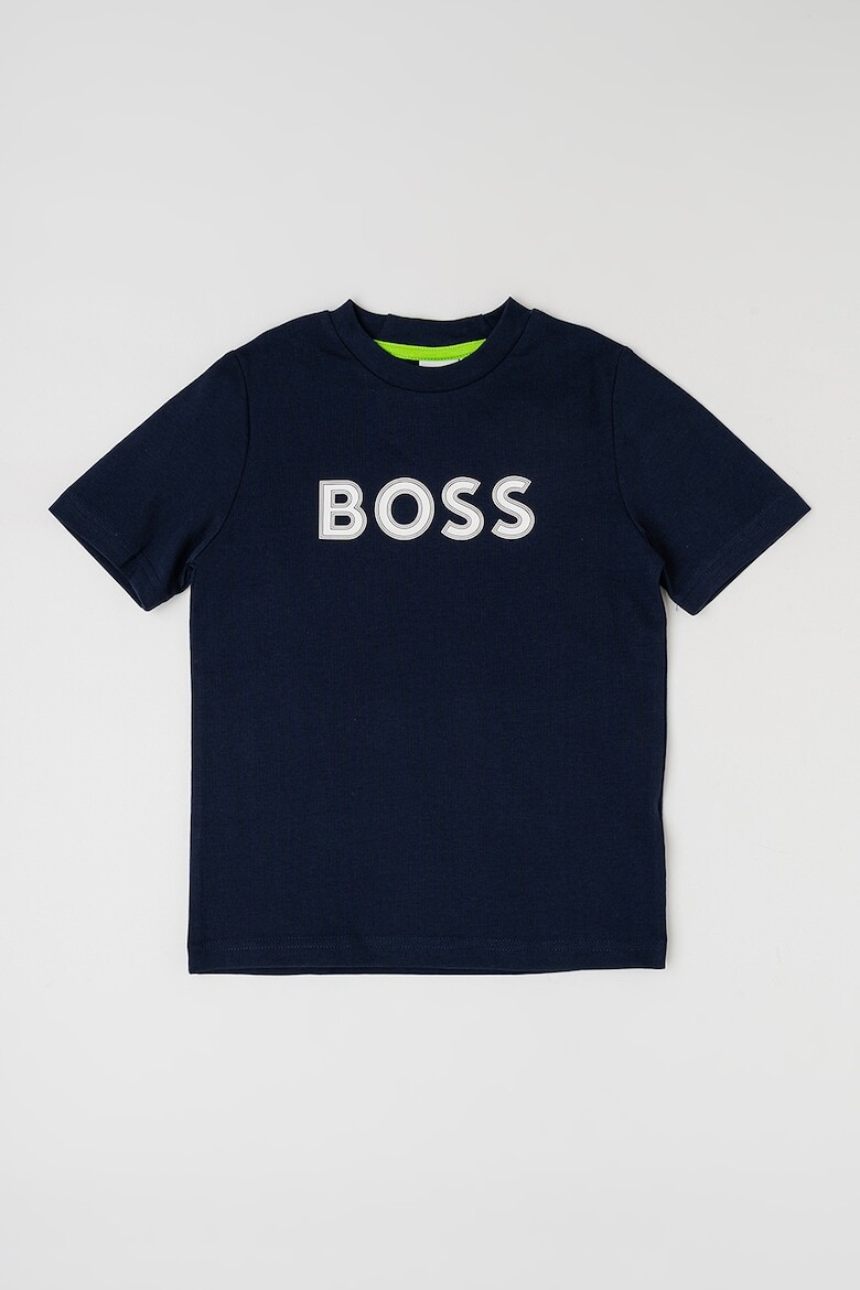 

Футболка с овальным вырезом и логотипом Boss Kidswear, белый