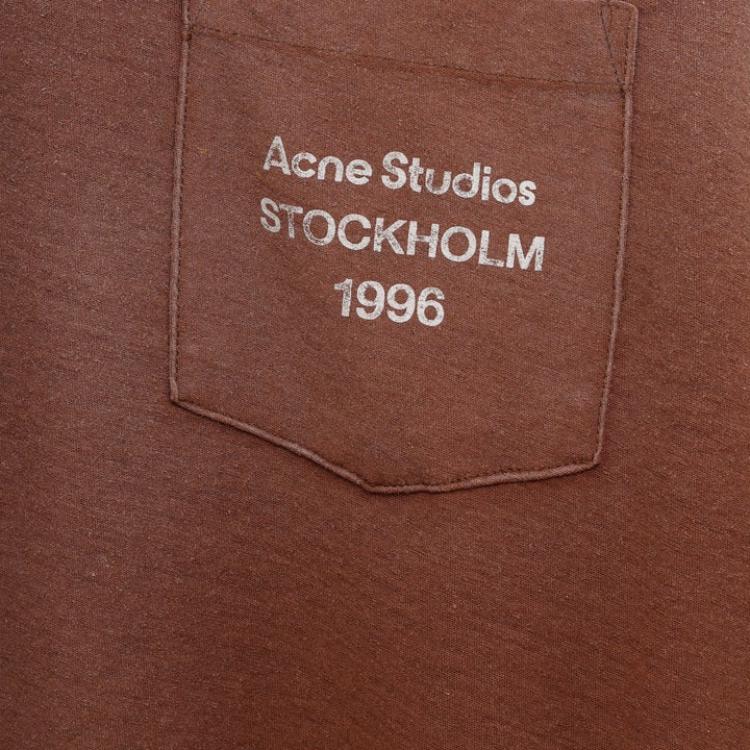Acne Studios Футболка Women's Brown с круглым вырезом — фото 4