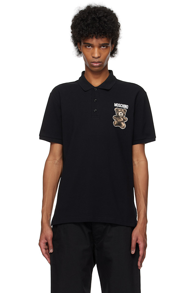 

Тедди поло Moschino, черный