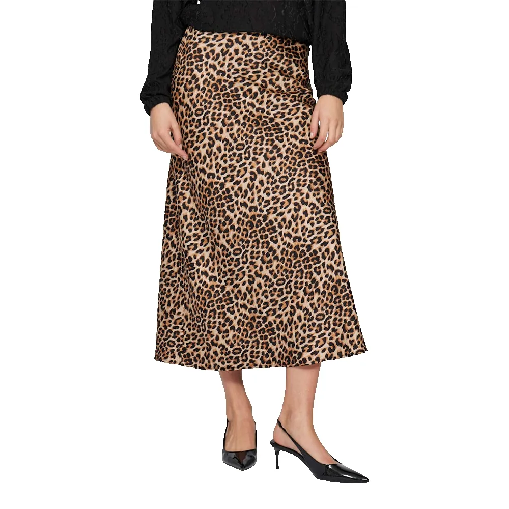 

Юбка Vila Ellette midi skirt, коричневый