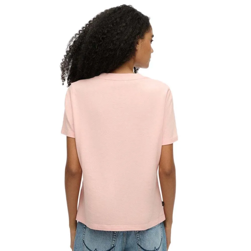 Футболка с коротким рукавом Superdry Essential Logo Emb, розовый — фото 2