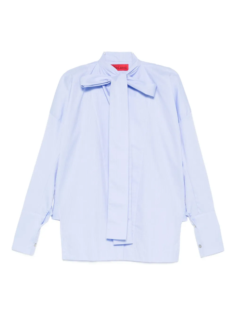 

Рубашка с бантом Thelatest, синий