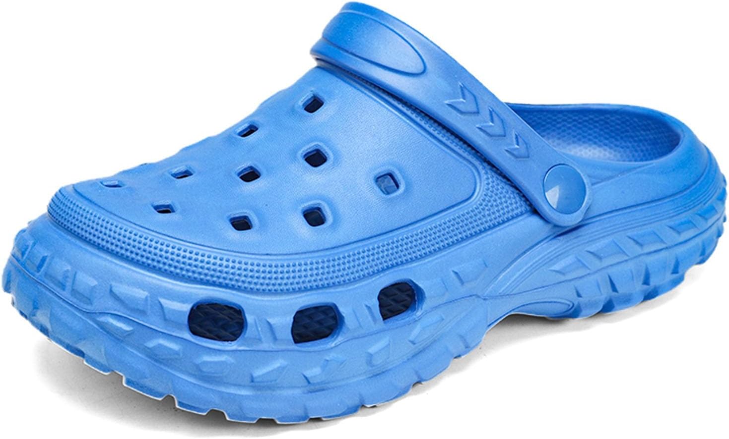 

Тапочки-сабо SECHRITE для мужчин и женщин, сабо без застежек, водонепроницаемые пляжные и бассейновые сандалии с регулируемым ремешком на пятке, повседневные домашние и тапочки, синий
