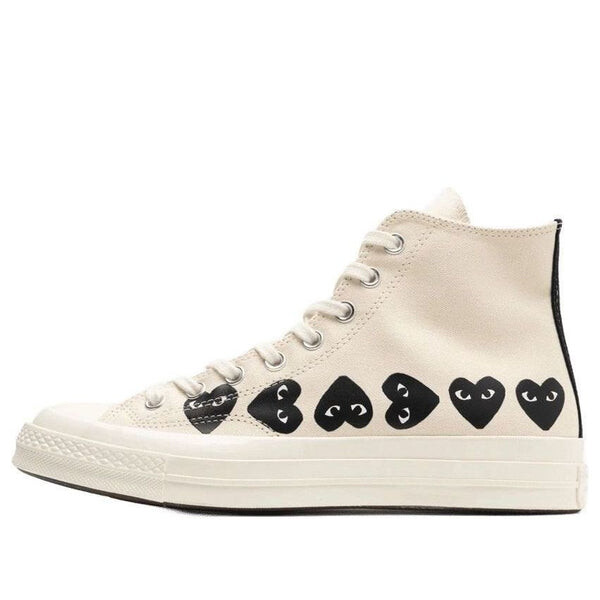 

Кроссовки x comme des garcons play chuck 70 hi 'multi heart - milk black' Converse, мультиколор, Белый, Кроссовки x comme des garcons play chuck 70 hi 'multi heart - milk black' Converse, мультиколор