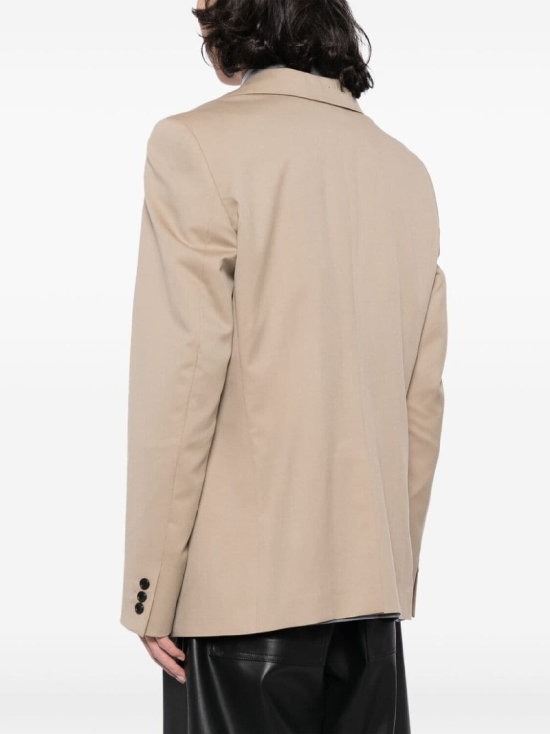 Comme des Garçons Homme Plus single-breasted layered blazer, нейтральный цвет — фото 4