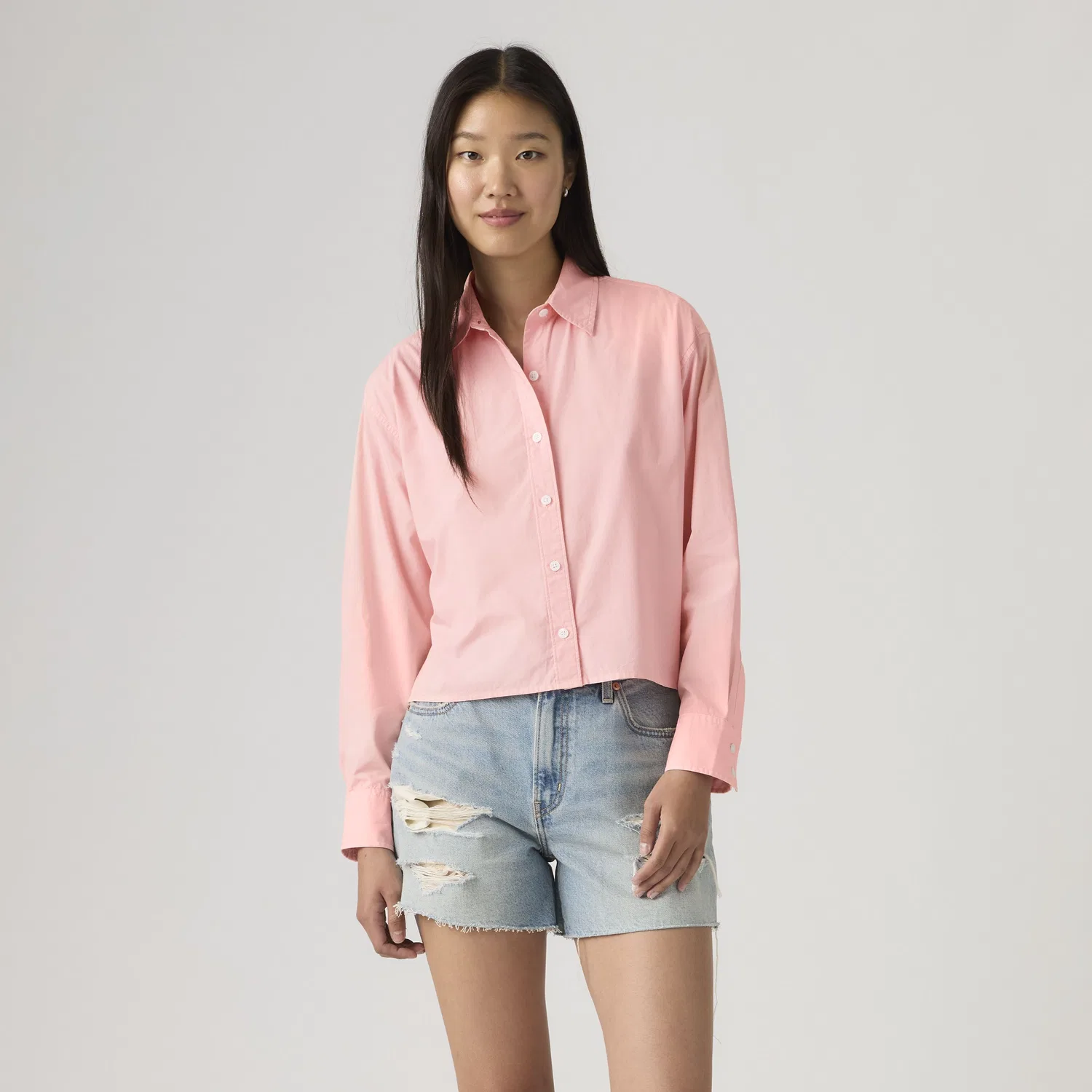 Укороченная рубашка Harlie Garment Dye Levi's, Pink — фото 4