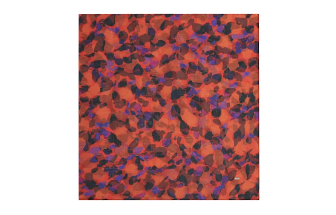 

Шарф квадратный с узором по всей поверхности SAINT LAURENT, мультиколор