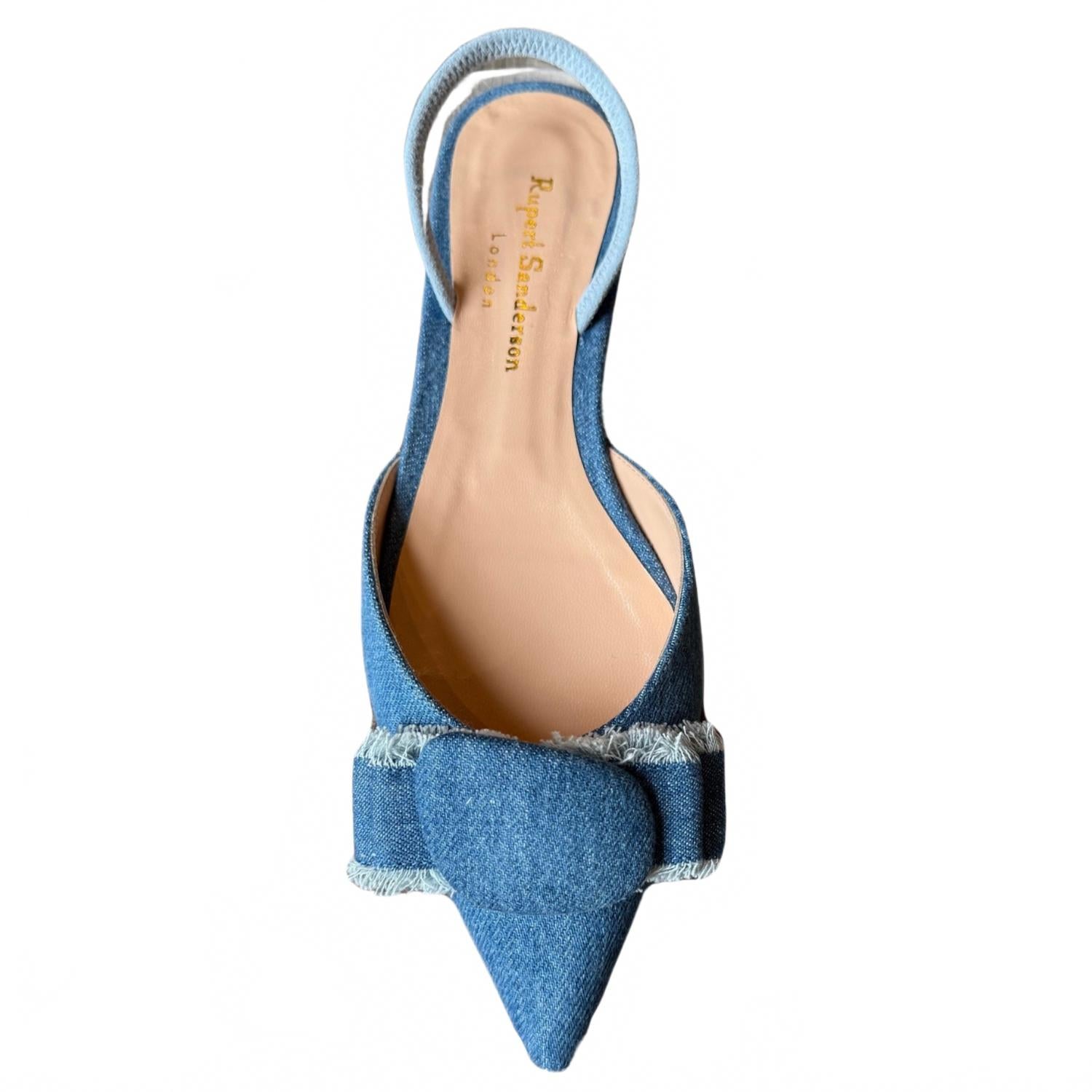Женские мюли Belinda из джинсовой ткани с эффектом потертости Rupert Sanderson, Denim Fray — фото 3