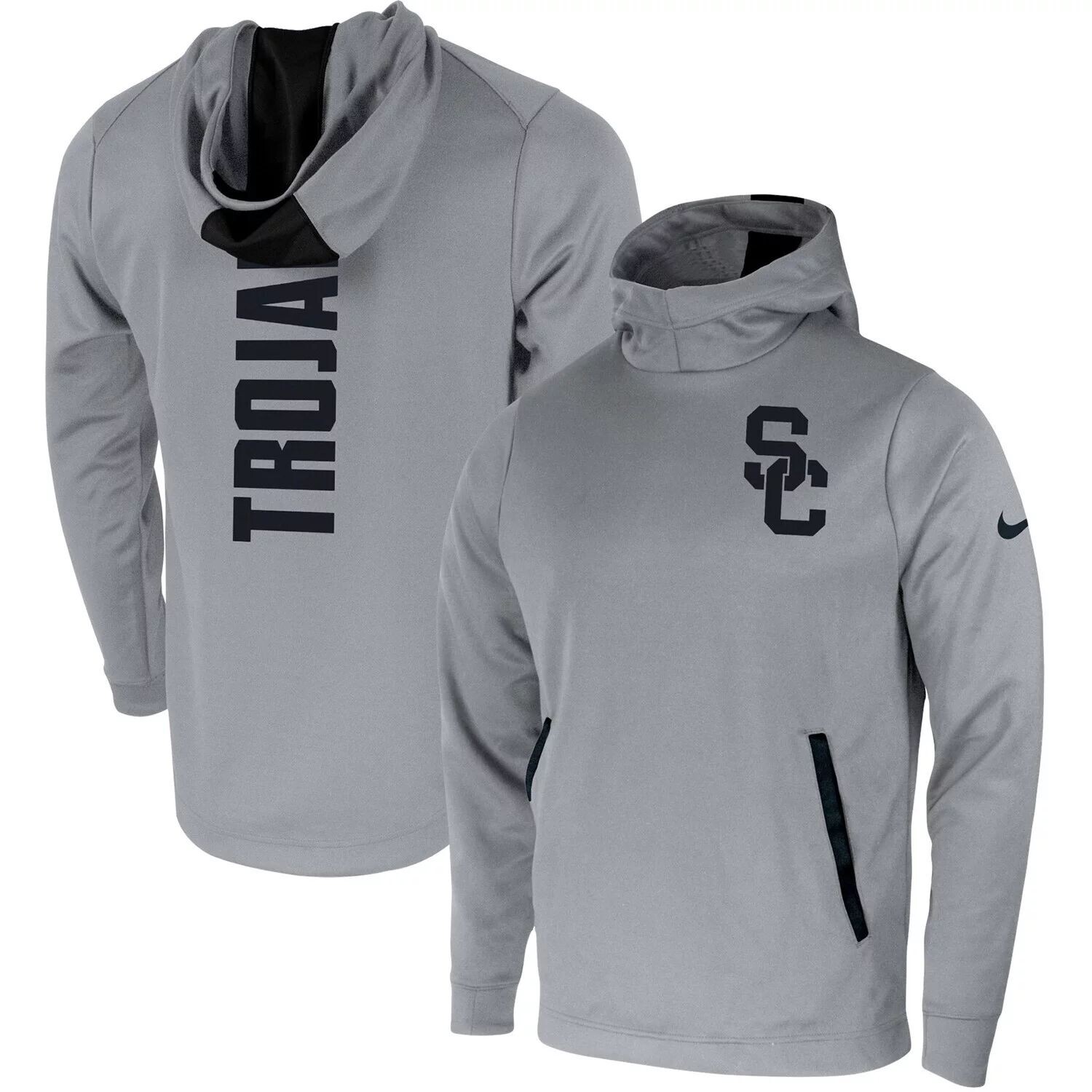 

Мужской серый пуловер с капюшоном USC Trojans 2-Hit Performance Nike