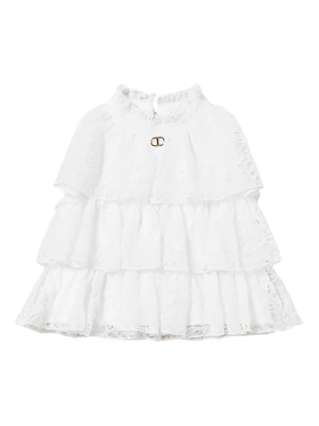 

Многоярусный кружевной топ TWINSET Kids, белый