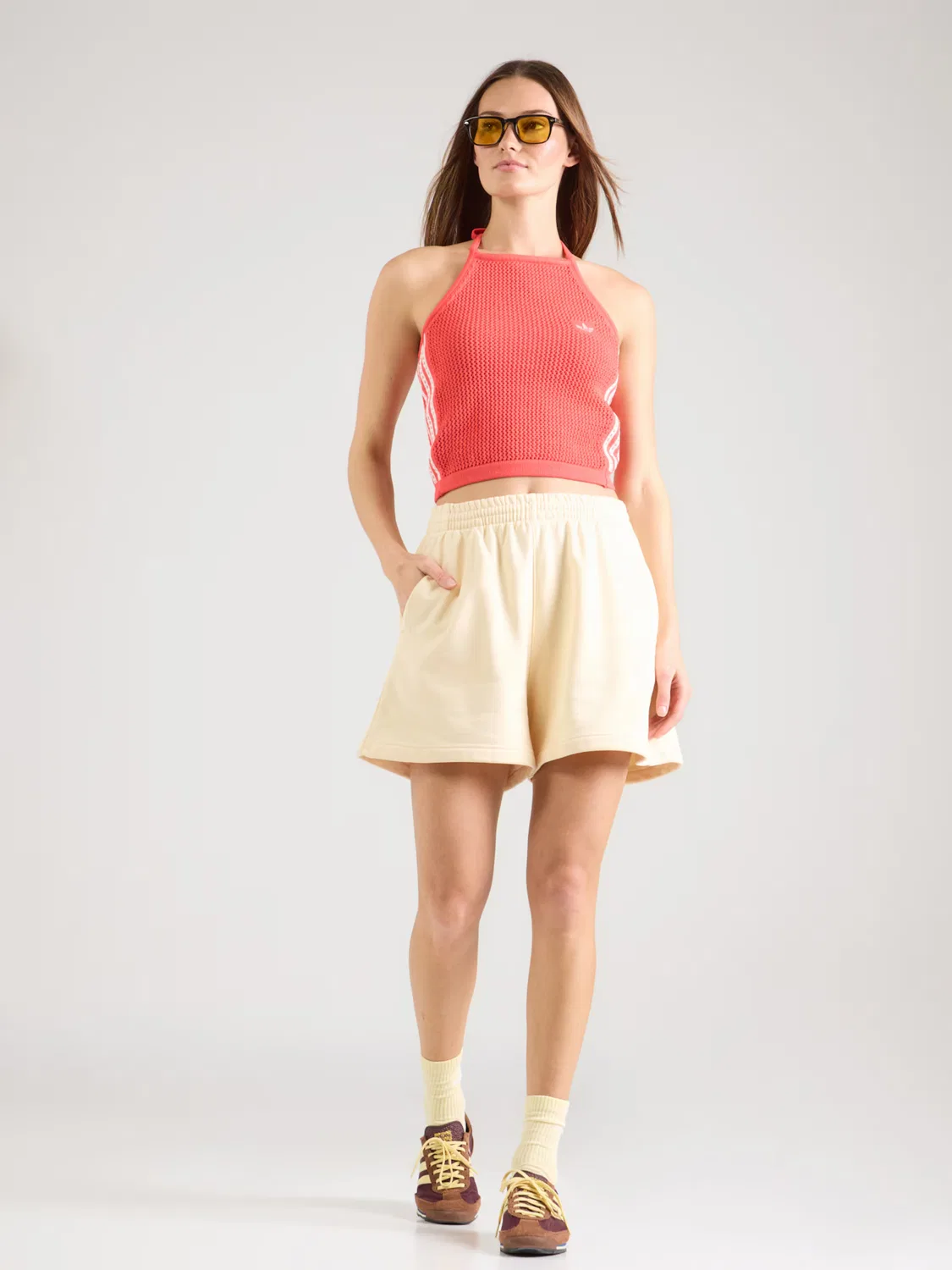 Шорты Adidas Originals свободного кроя ESS FT из замши — фото 4