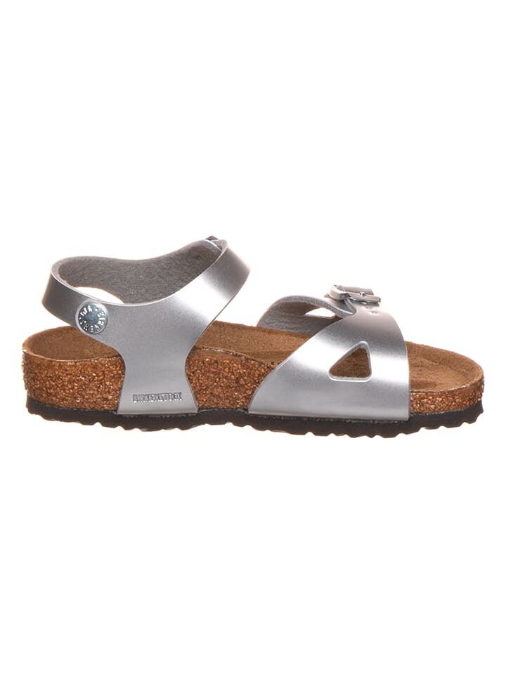 Классические босоножки Birkenstock, серебряный — фото 2