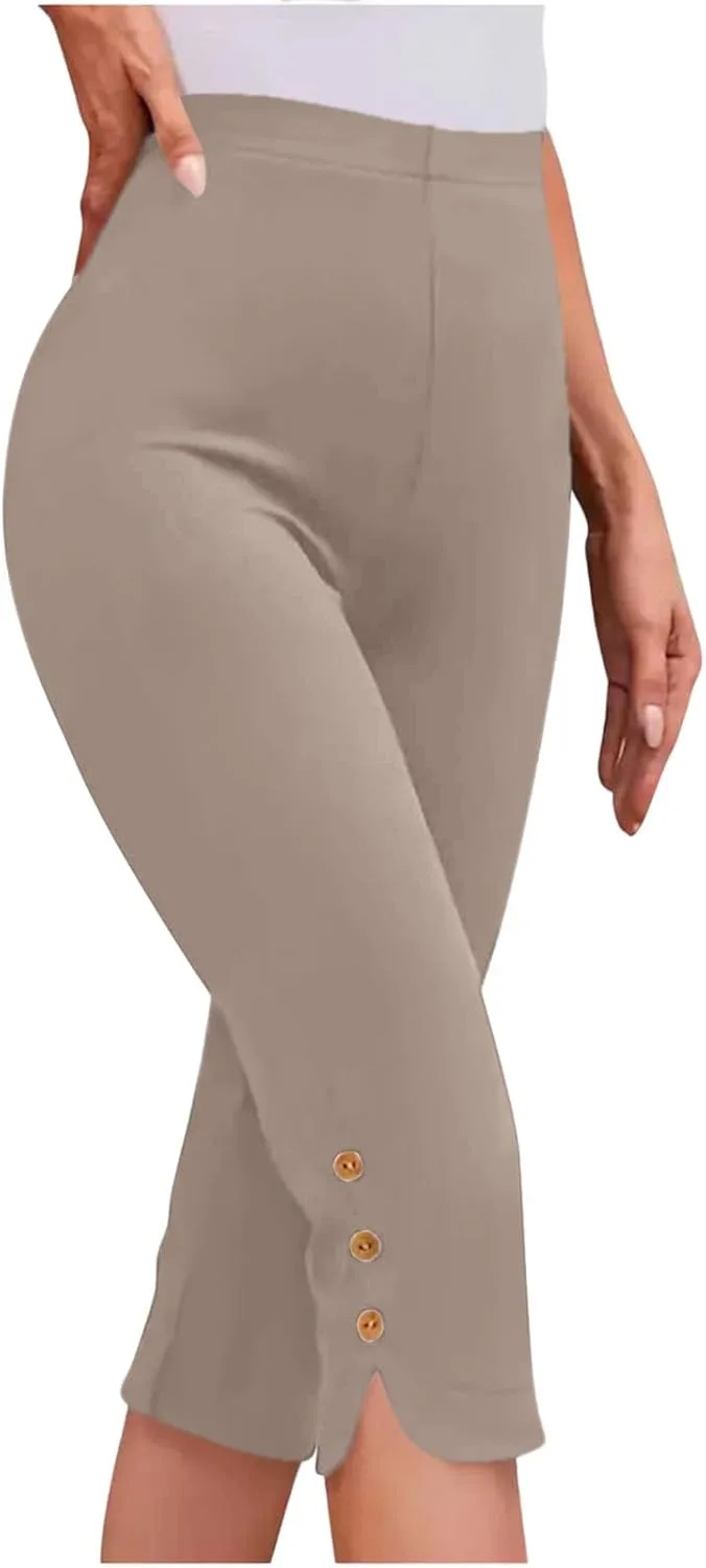 

Женские капри с высокой талией Stretch Pull on Floleo