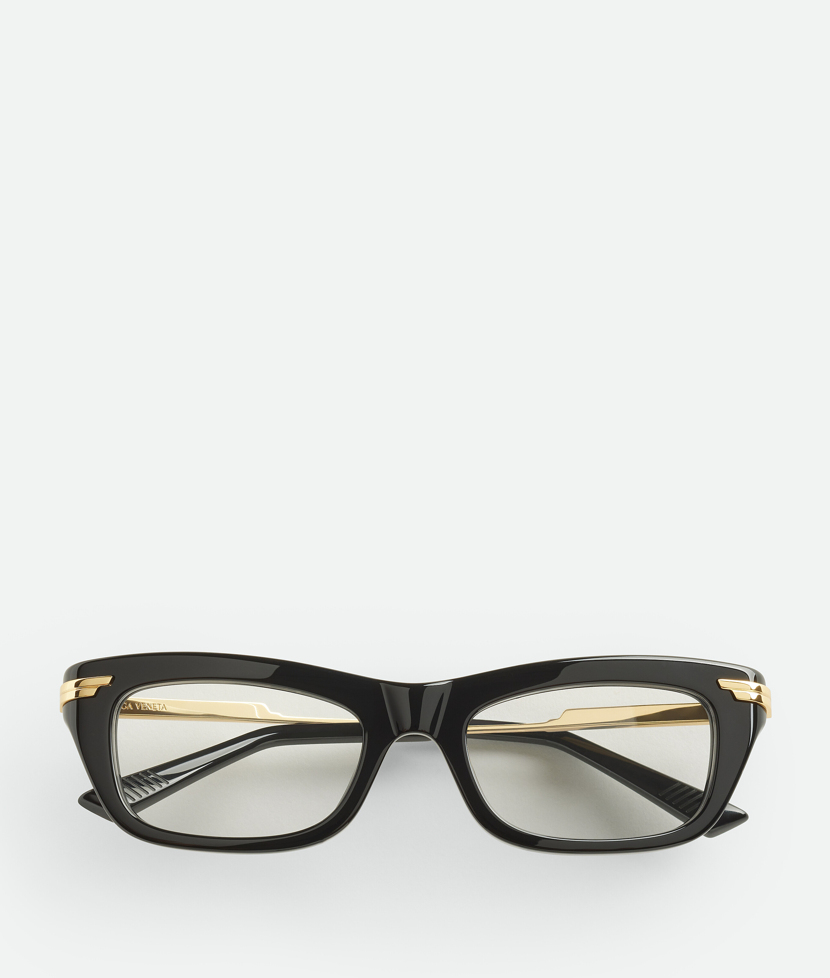 

Classic rectangular eyeglasses BOTTEGA VENETA, черный/прозрачный