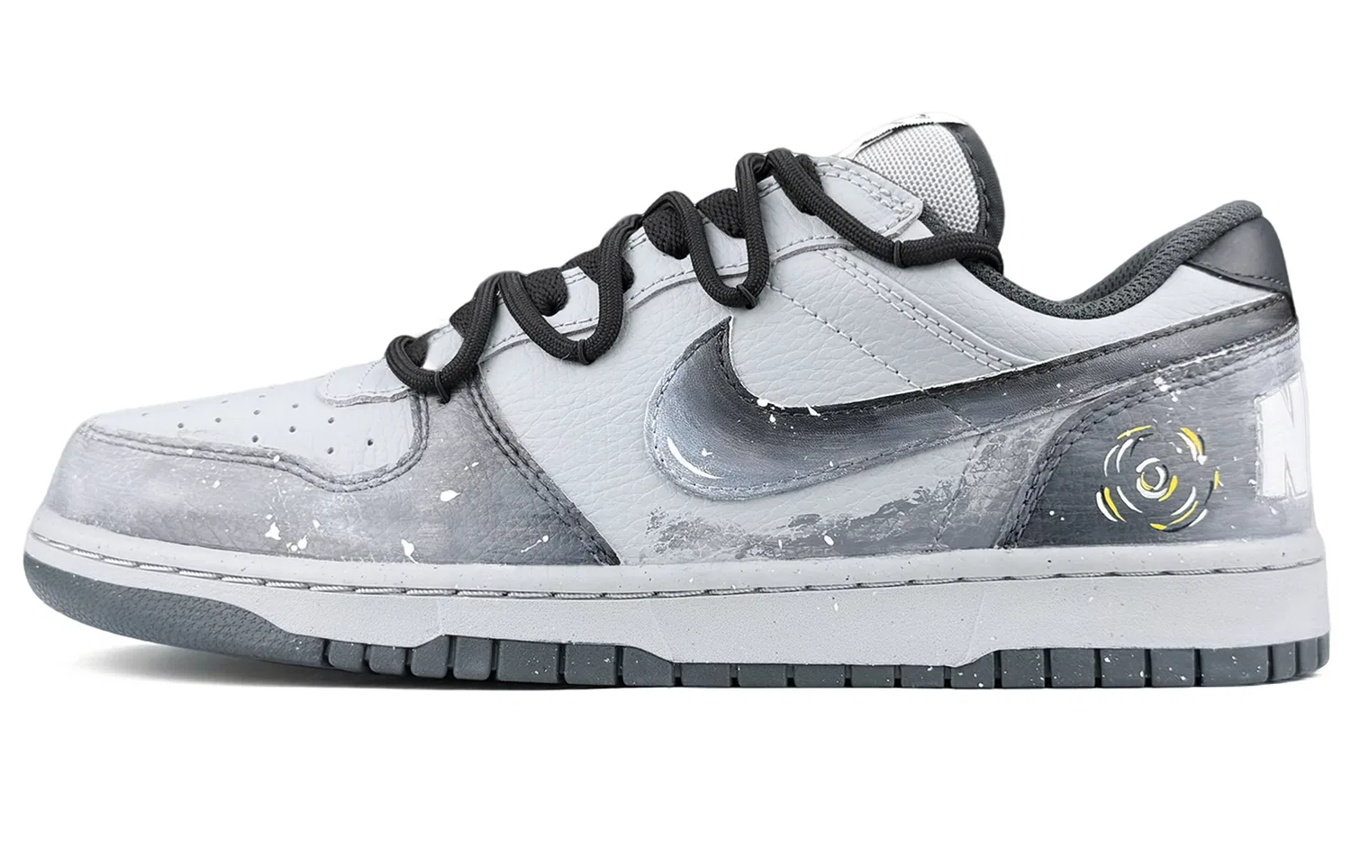 Кроссовки кожаные Nike Space Gray — фото 3