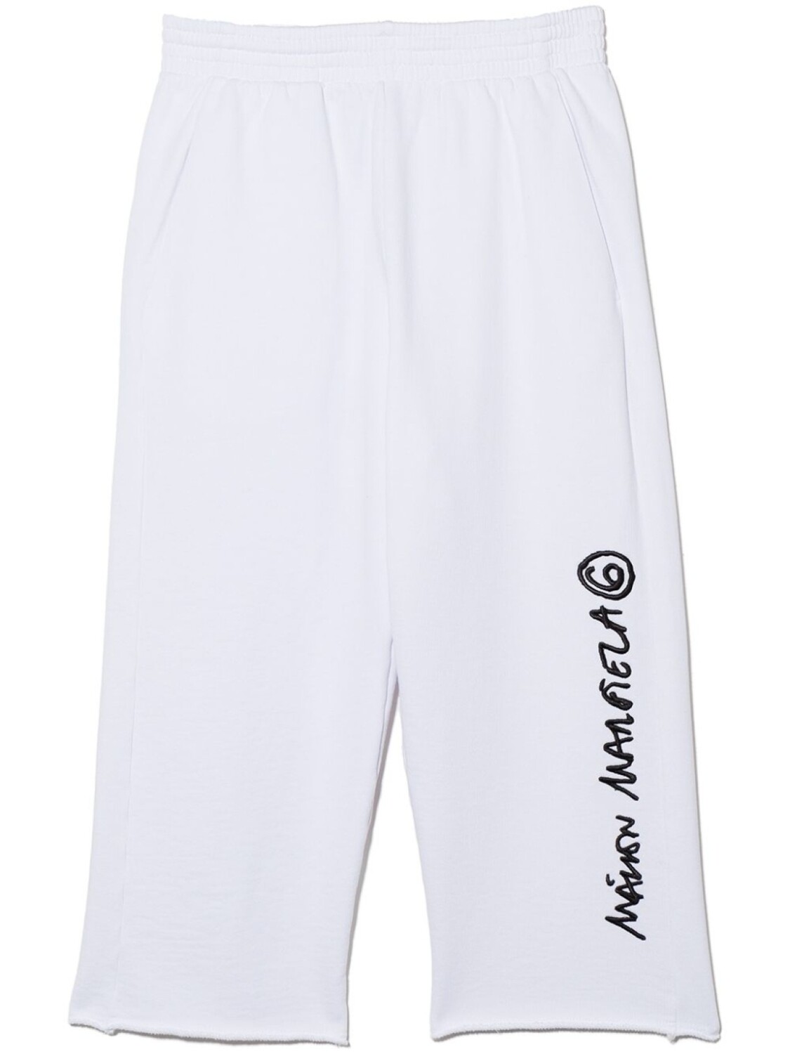 

MM6 Maison Margiela Kids спортивные брюки с вышитым логотипом, белый